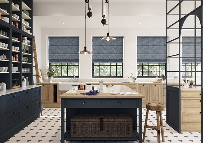 Kildare, Denim - Motorised Roman Blind - Image 8